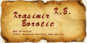Krasimir Borotić vizit kartica